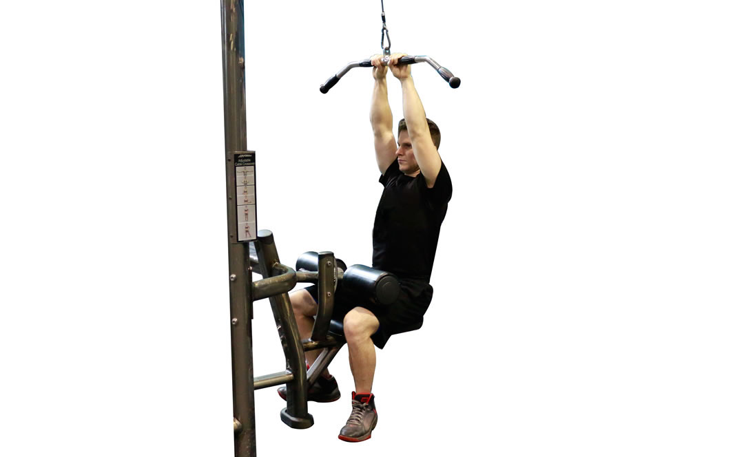 Cable Front Lat Pulldown Close Grip — demonstration 2