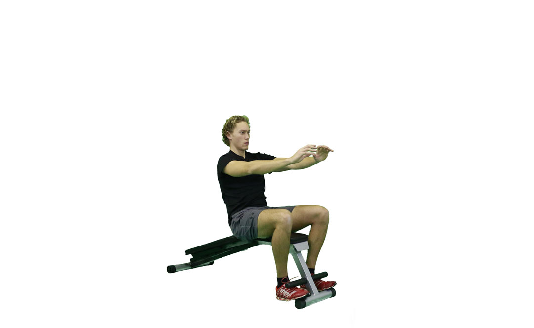 Medicine Ball Decline Two-Arm Overhead Throw — demonstration 2
