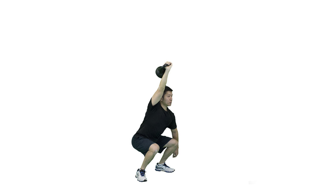 Kettlebell One-Arm Overhead Squat — demonstration 2