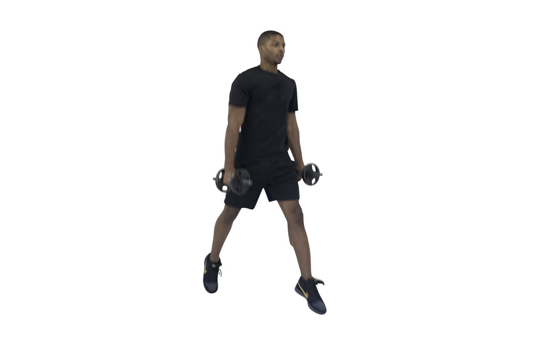 Dumbbell Split Jump — demonstration 2