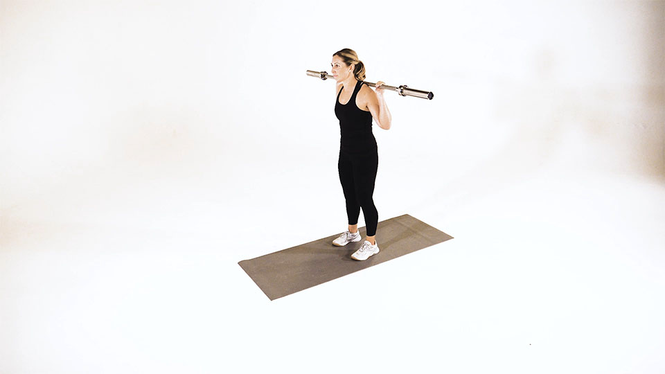 Barbell Standing Calf Raise — demonstration 2