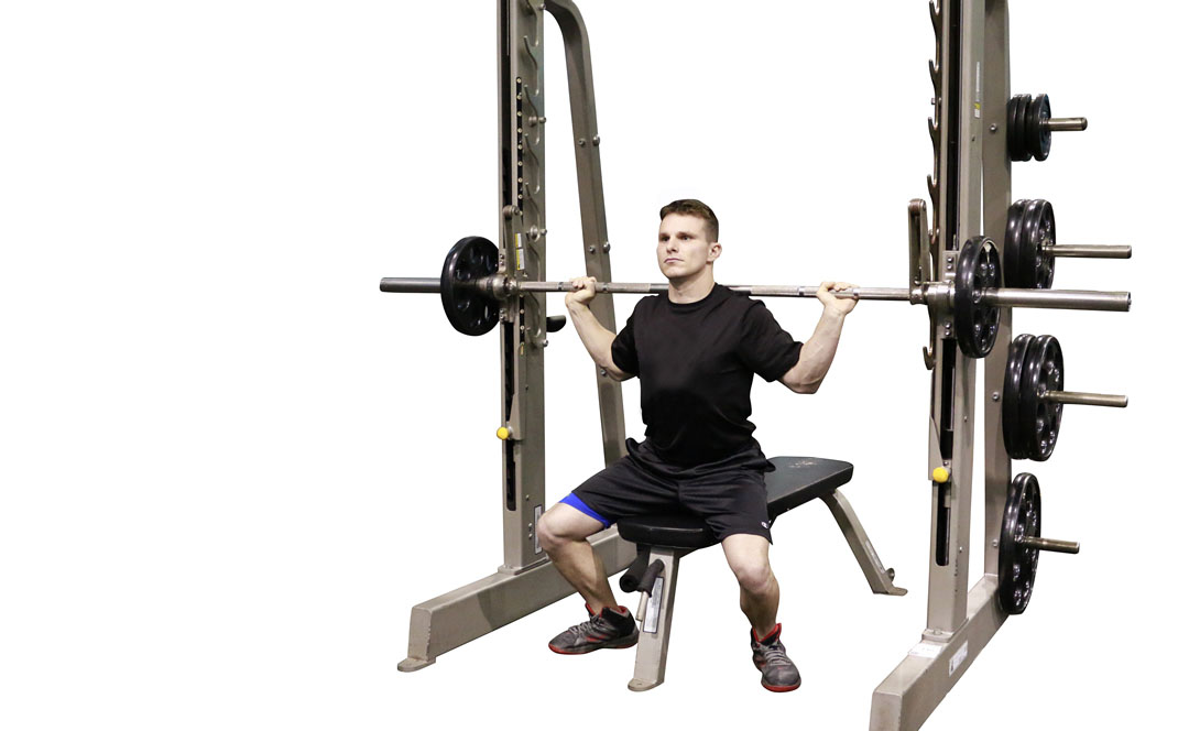 Smith Machine Squat to Bench — demonstration 2