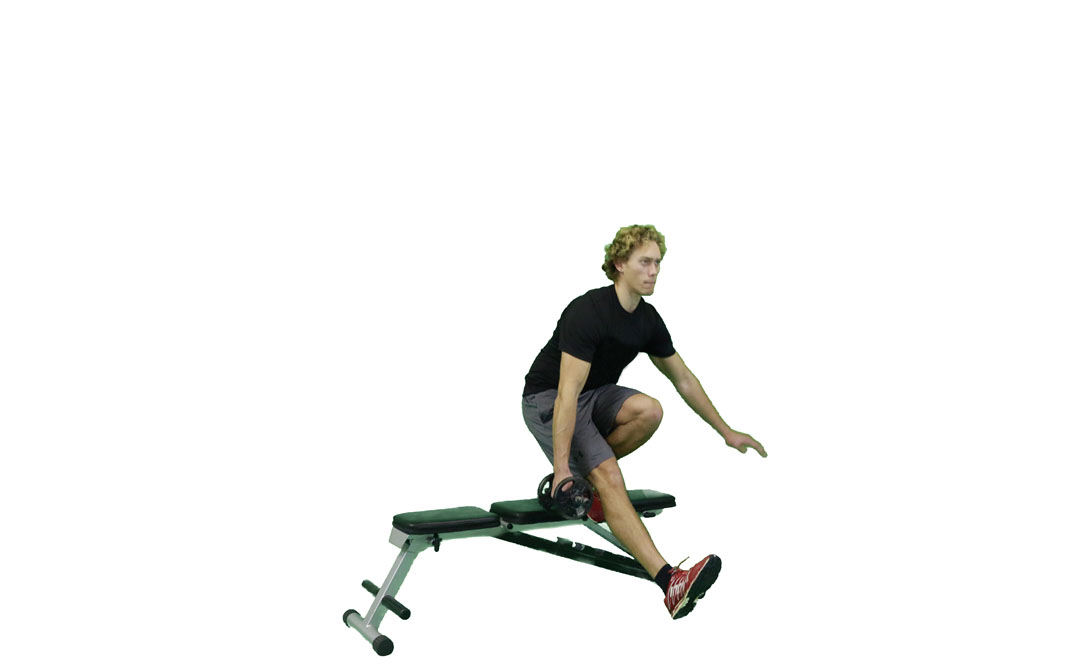 Dumbbell Single-Leg Bench Squat — demonstration 2