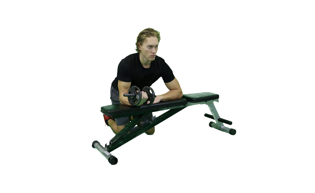 Dumbbell One-Arm Wrist Curl — demonstration 2