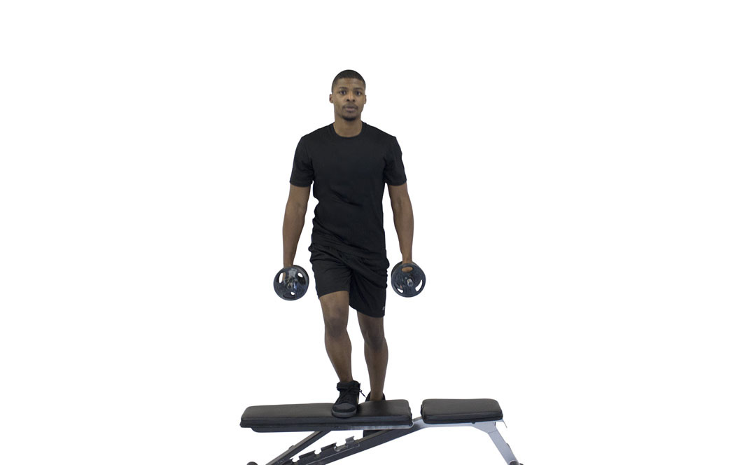 Dumbbell Step-Up — demonstration 2