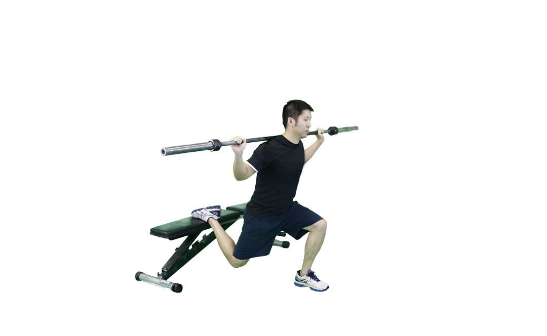 Barbell Bulgarian Split Squat — demonstration 2