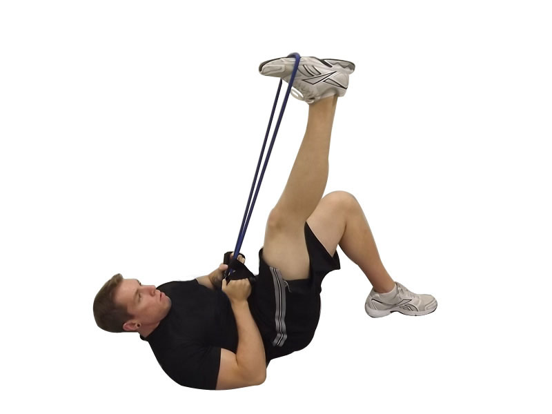 Band Hamstring Stretch — demonstration 2