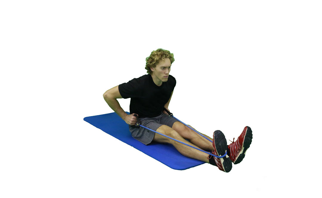 Seated Hamstring and Calf Stretch — demonstration 2