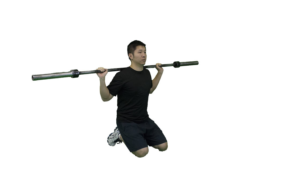 Barbell Kneeling Squat — demonstration 2