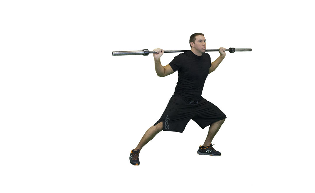 Split Squat Latéral avec Barre — démonstration 2
