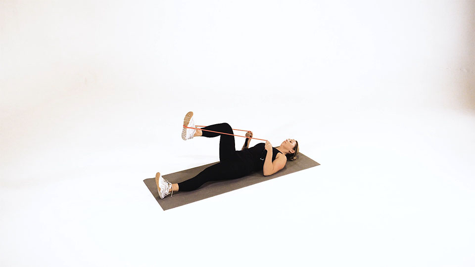 Calf Stretch with Rope — demonstration 2