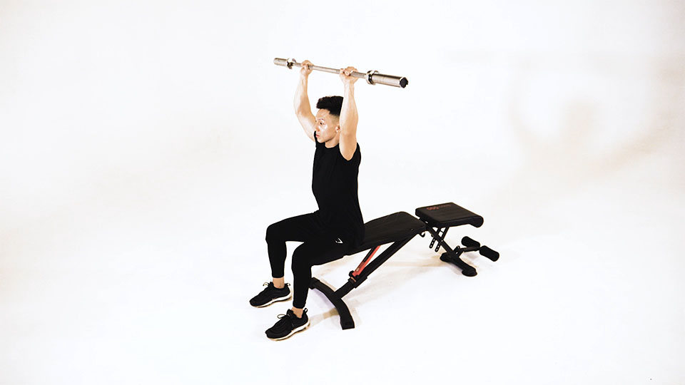 Barbell Military Press Seated — demonstration 2