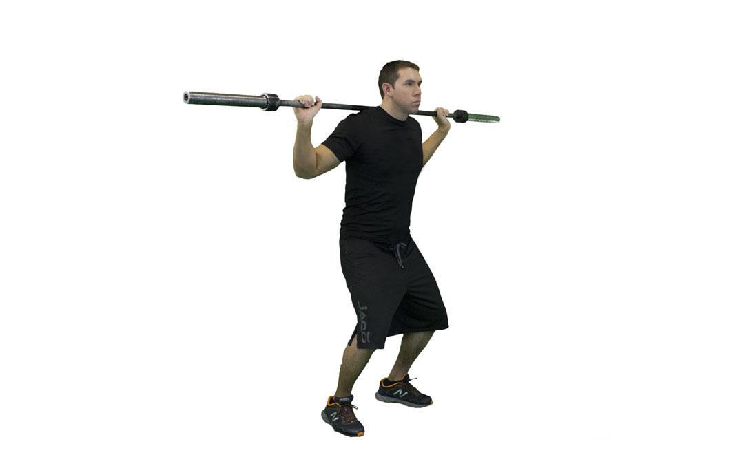 Quart de Squat avec Barre — démonstration 2