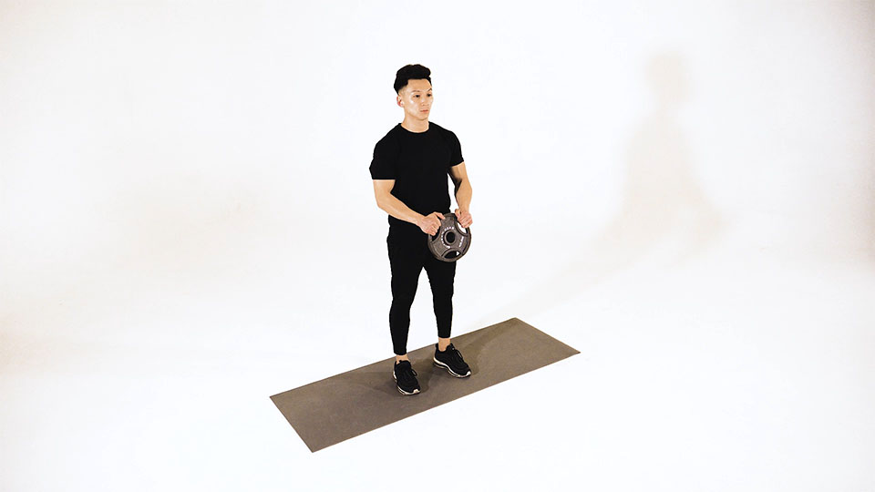 Weight Plate Reverse Curl — demonstration 2