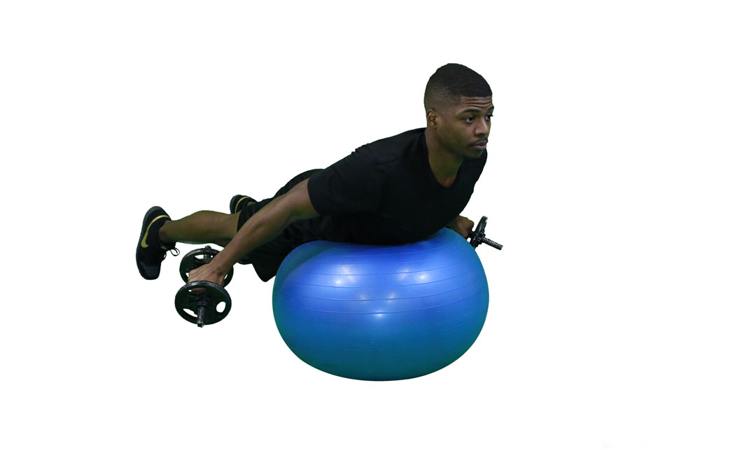 Dumbbell Cobra Stability Ball — demonstration 2