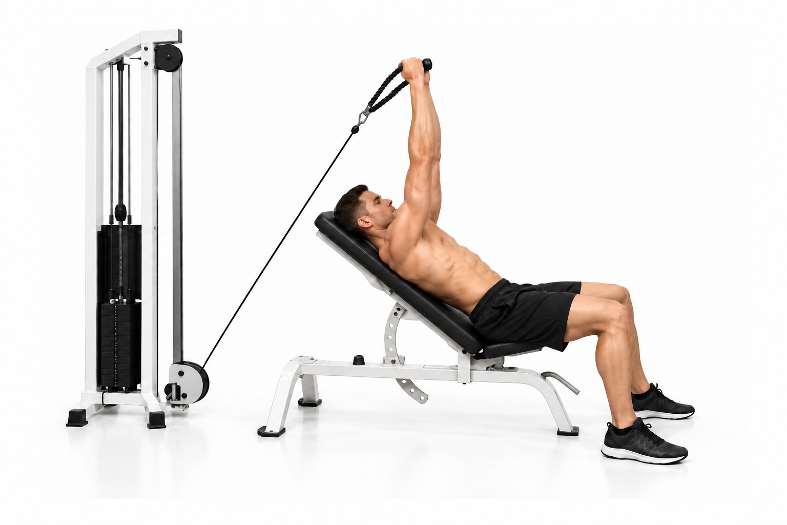Cable Rope Incline Tricep Extension — demonstration 2