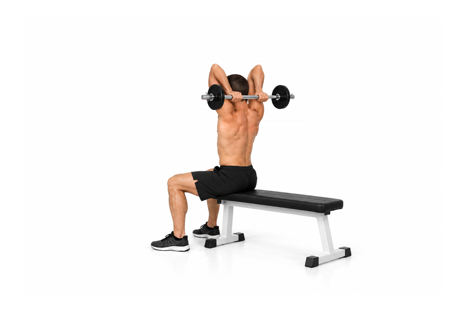 Barbell Seated Tricep Extension — demonstration 2