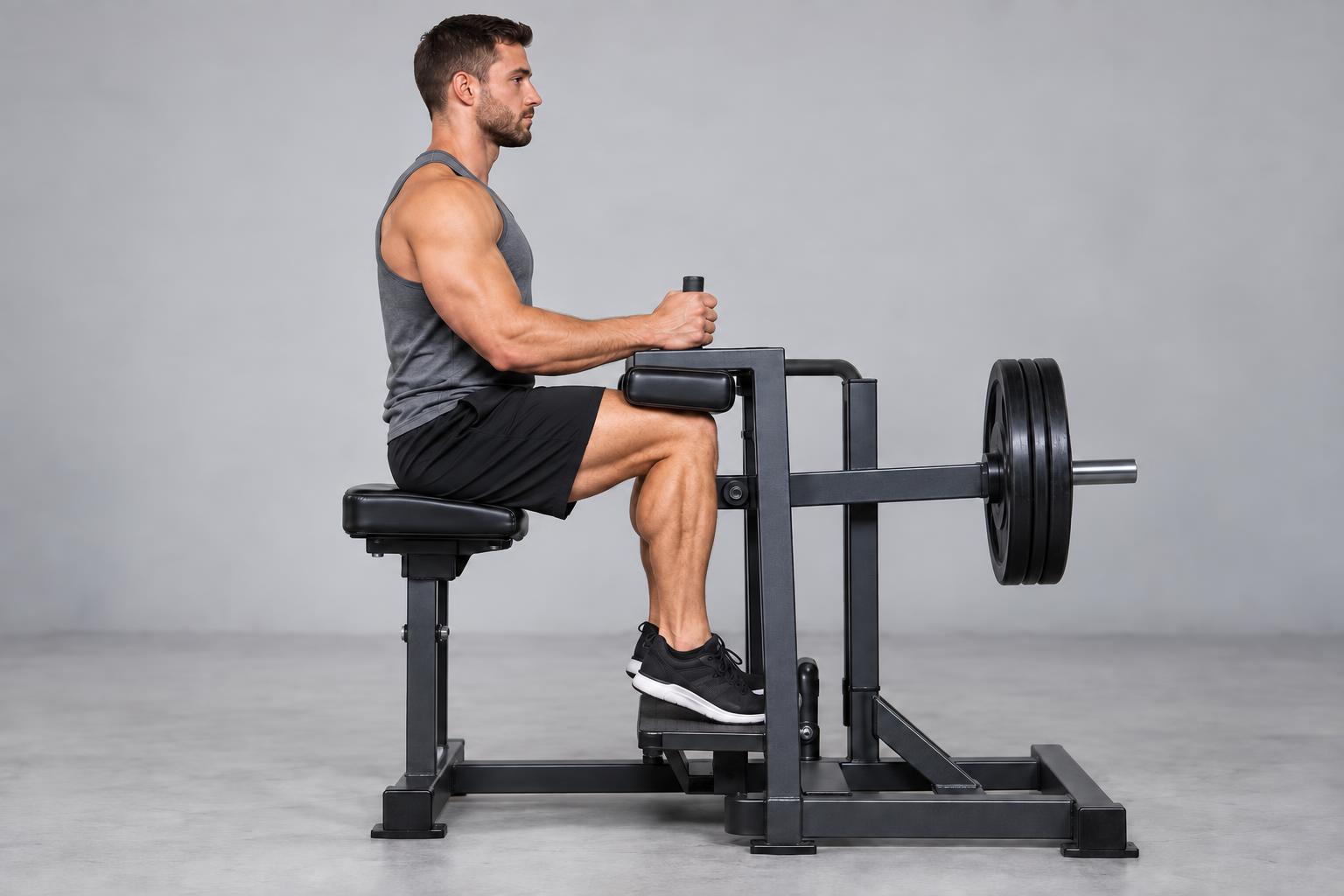 Machine Seated Calf Raise — demonstration 2