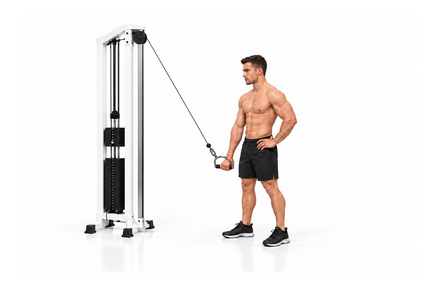 Cable One-Arm Tricep Pushdown — demonstration 2