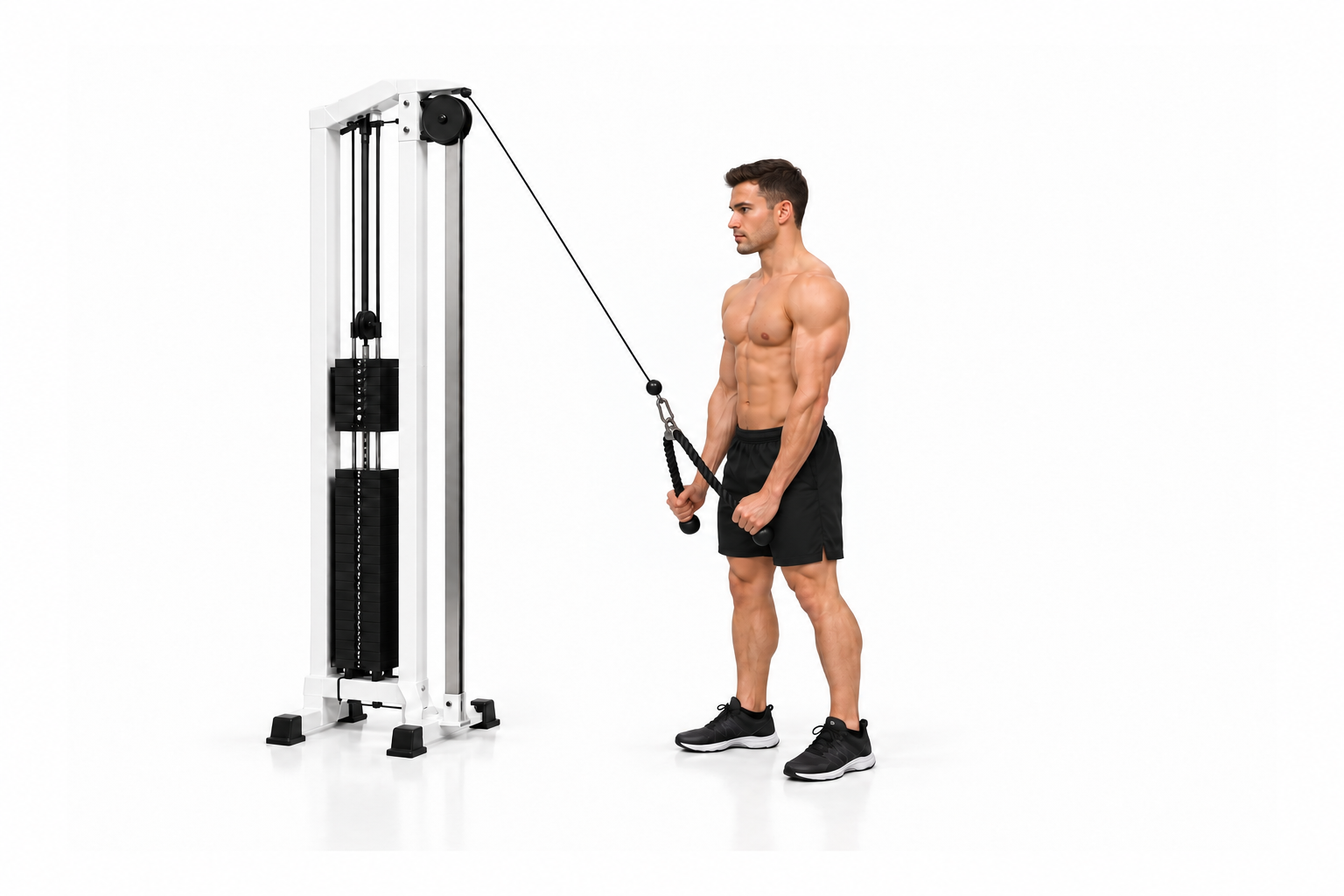 Cable Rope Tricep Pushdown — demonstration 2