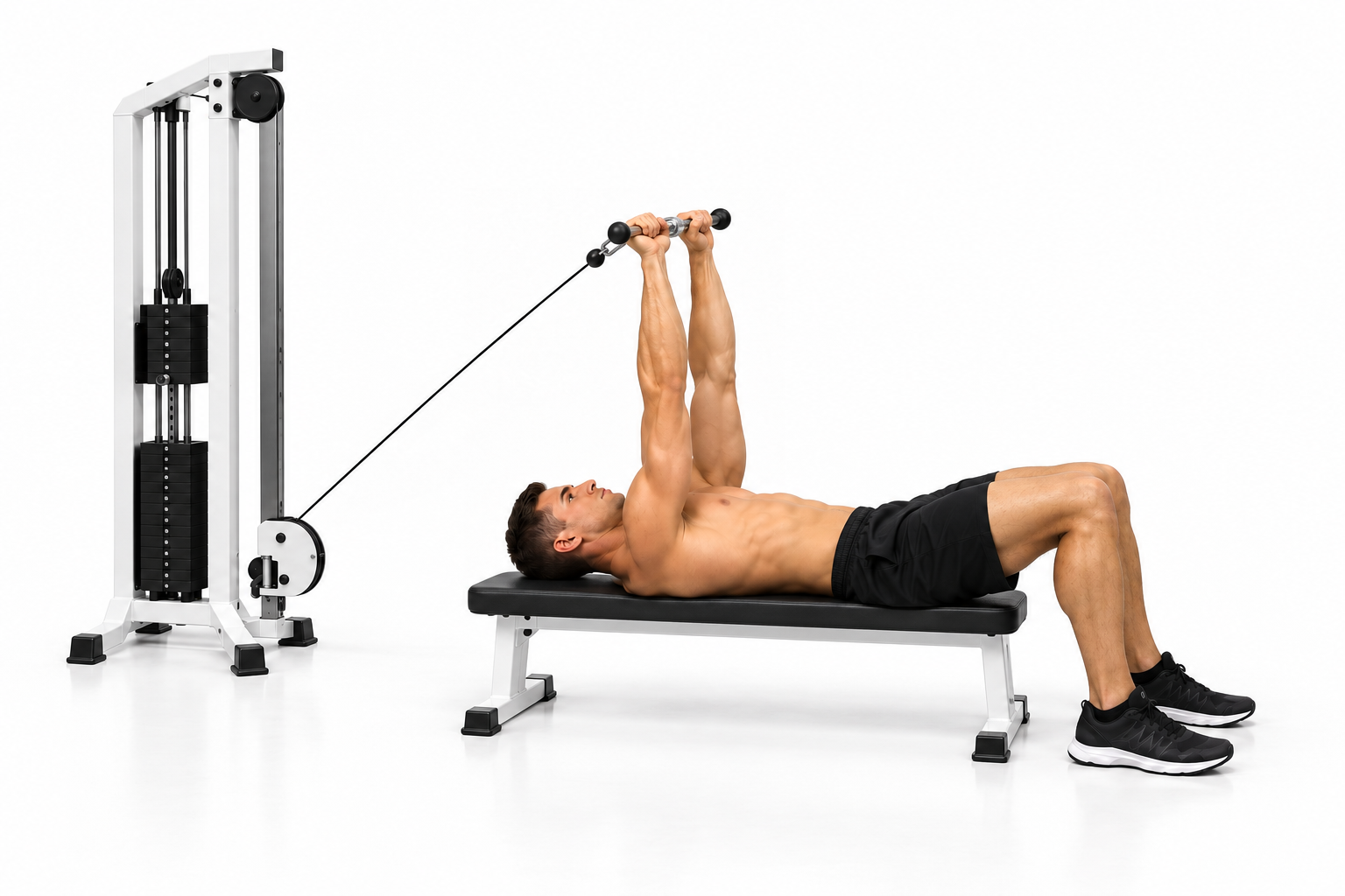 Cable Lying Tricep Extension — demonstration 2