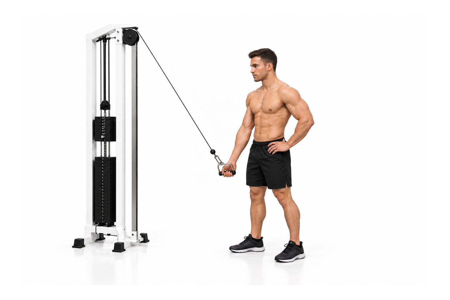 Cable One-Arm Reverse-Grip Triceps Pushdown — demonstration 2
