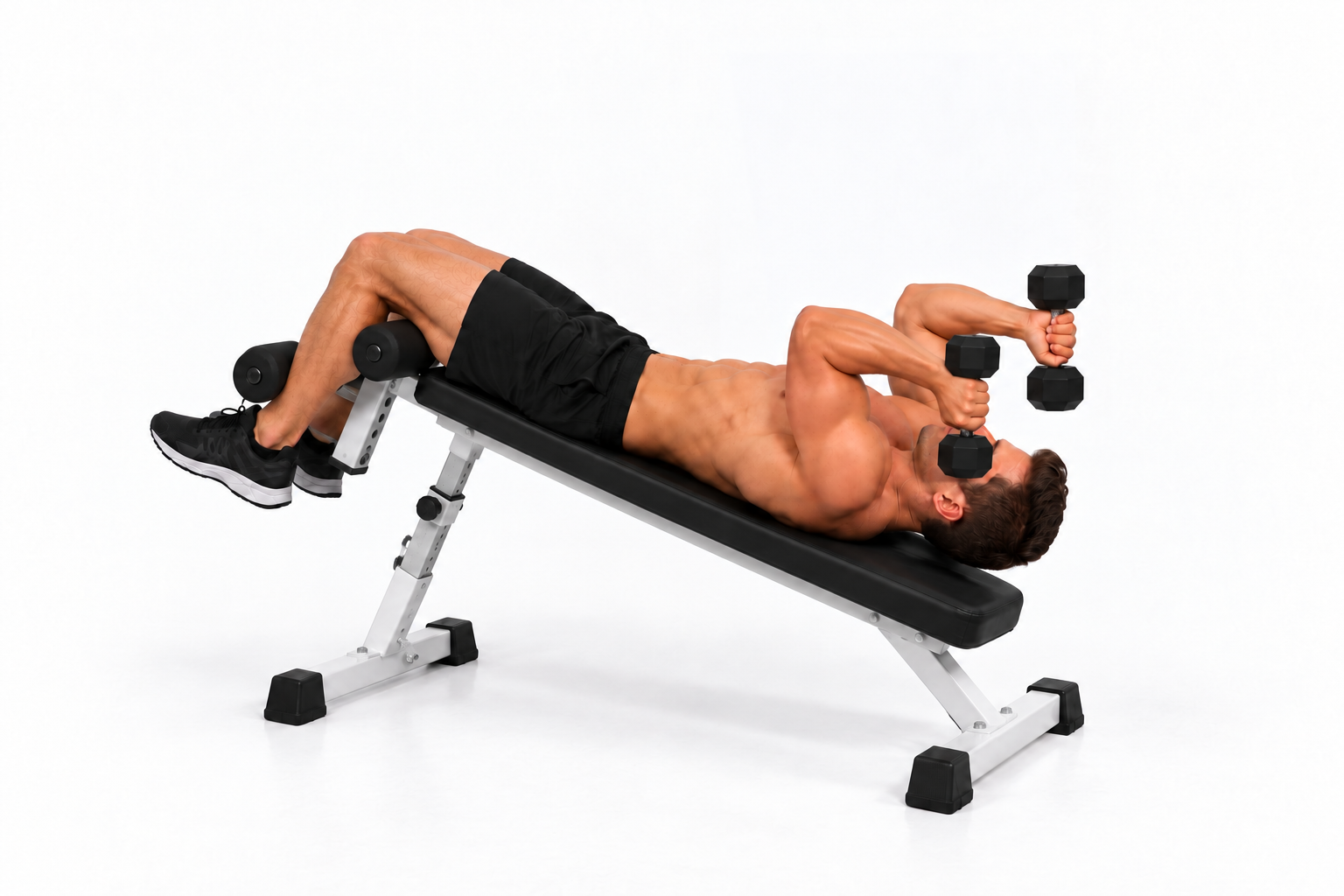 Dumbbell Decline Tricep Extension — demonstration 2