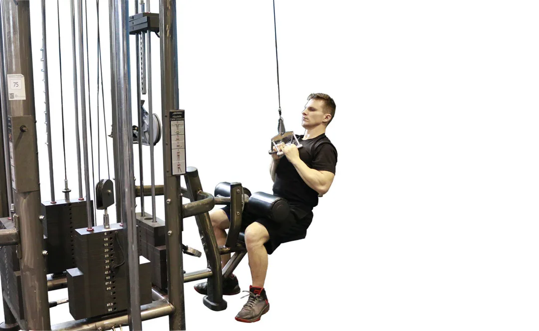 Lat Machine al Cavo con Maniglia a V — dimostrazione 2